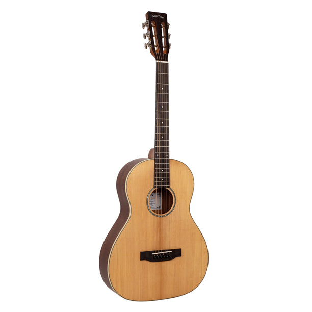 Gold Tone The Parlor: Acoustic-Electric All Solid Wood Guitar with Bag - Satin Natural