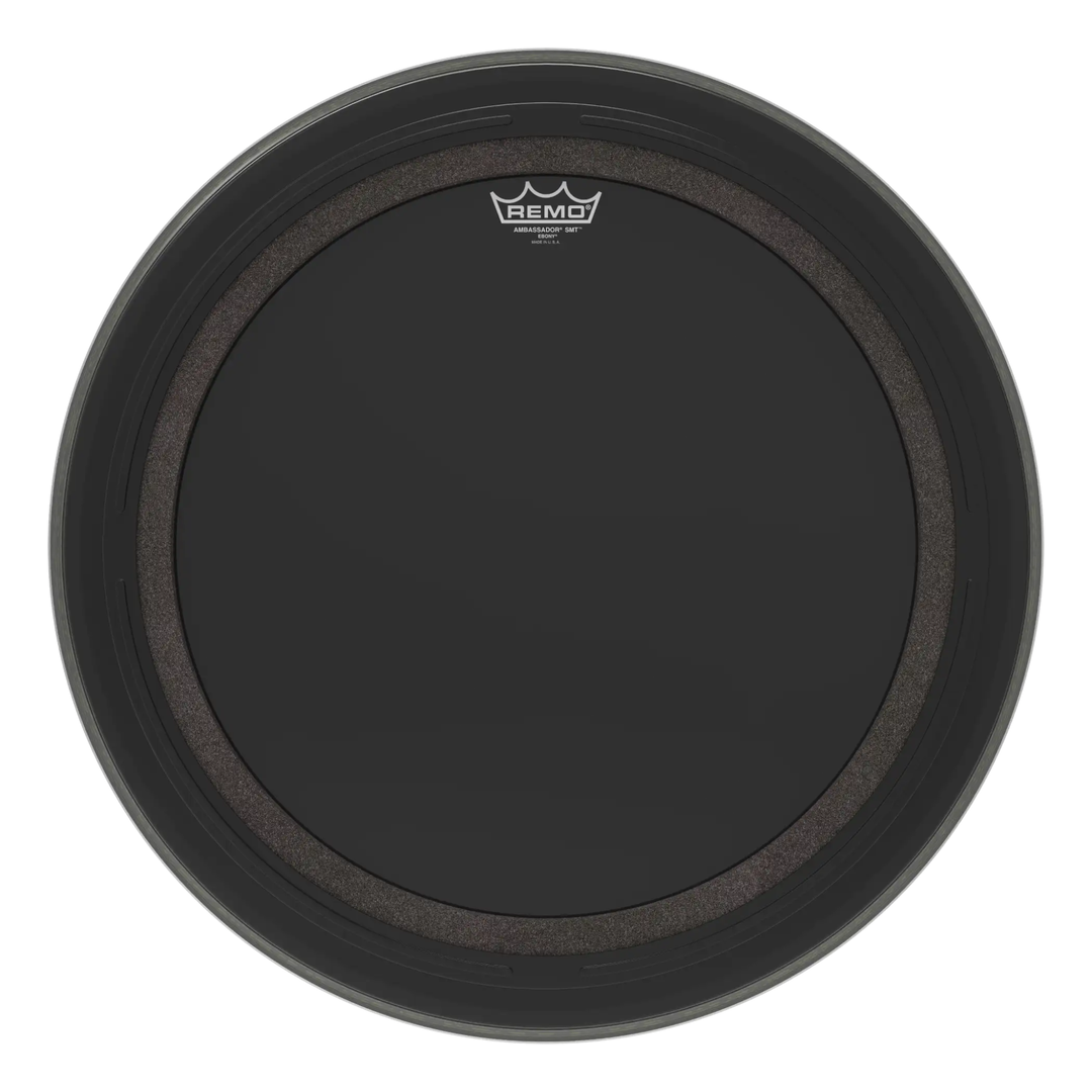 Remo BR-1022-ES-SMT Ambassador SMT Ebony Drumhead, 22"