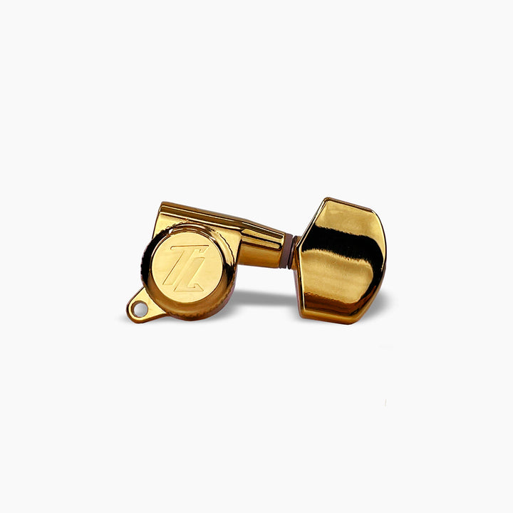 Allparts TK-7117-002 True Lok Mid Size Locking Tuners, 3x3, Gold