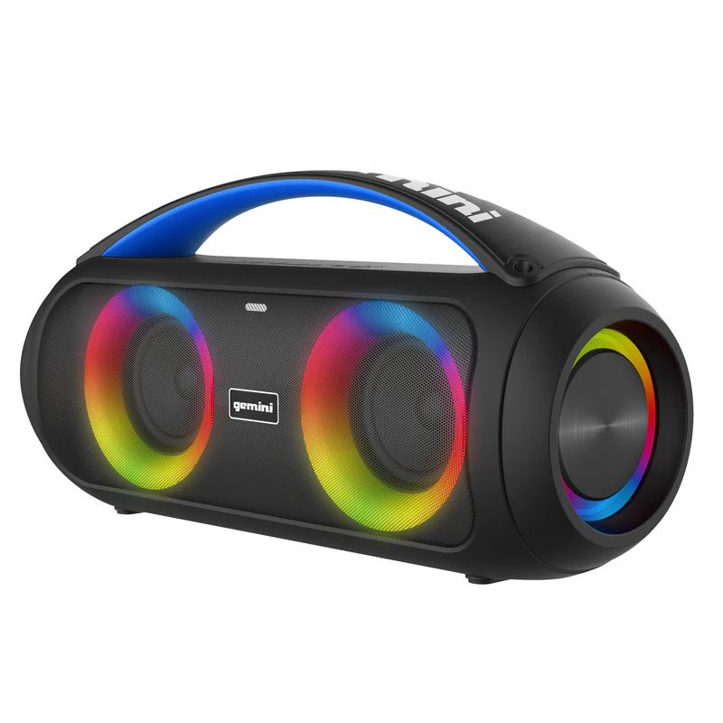 Gemini GGO-230L IPX5 Wireless Portable Bluetooth Party Speaker w/ LED Party Lighting