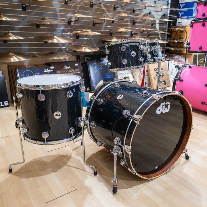DW Collector's Series Maple Mahogany Black Ice Drum Tom Pack Drum Set