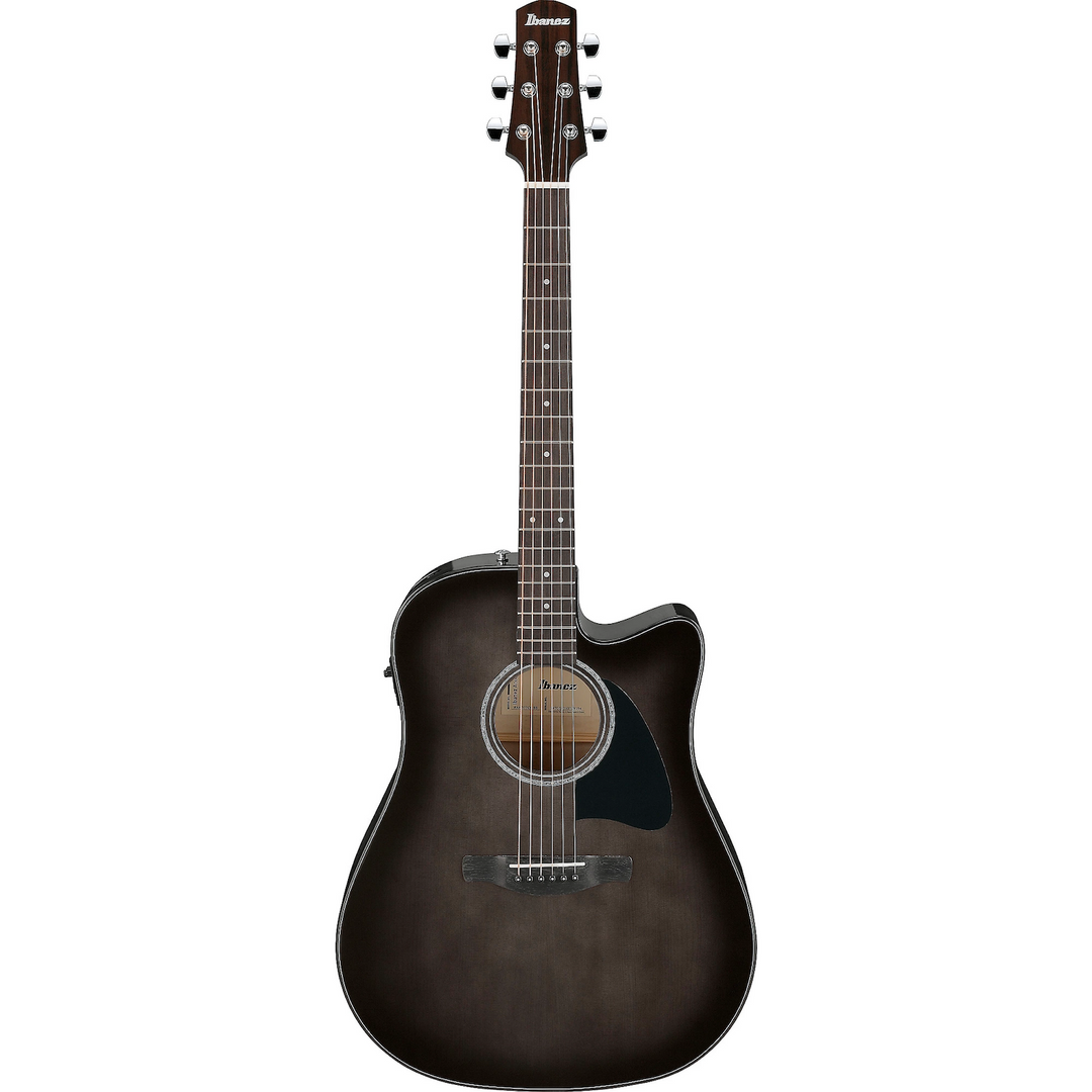 Ibanez AAD77CETKS Grand Dreadnought Acoustic-Electric Guitar Transparent Black Sunburst High Gloss
