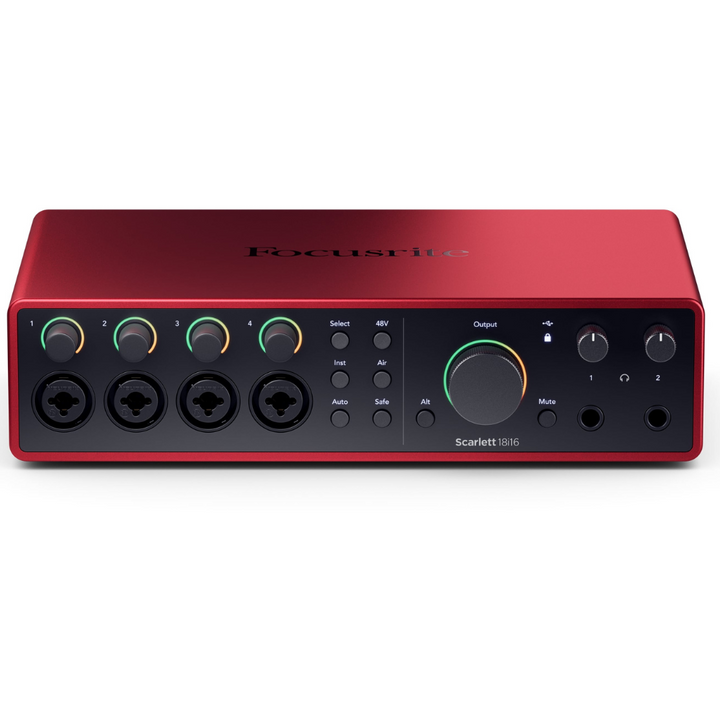 Focusrite SCARLETT-18i16-4TH-GEN 18-In, 16-Out USB Audio Interface w/ Four 4th Gen Scarlett Mic Preamps