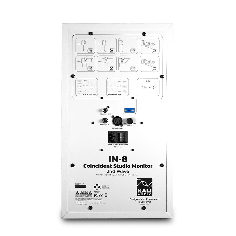 Kali Audio INDEPENDENCE Coincident 8" 3-way 140w Powered Studio Monitor White (each)