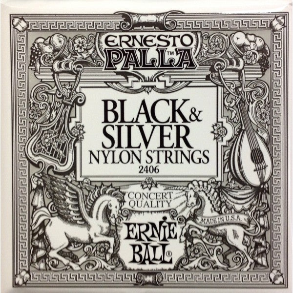 Ernie Ball 2406EB ERNESTO PALLA NYLON BLK/SLV