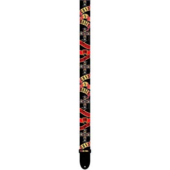 Perris Leathers | Guns N Roses Polyester Guitar Strap (Leather Ends) For Acoustic, Electric & Bass Guitars, 2” Wide & Adjustable 39'' - 58'' Long, LPCP-6013