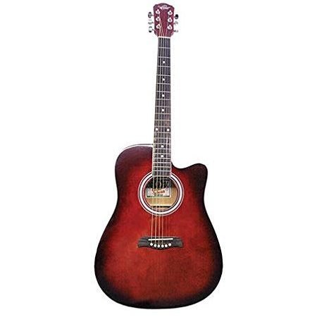 Oscar Schmidt OD45CRDBPAK-W Acoustic Guitar Dreadnought Pack w/bag Red Burst