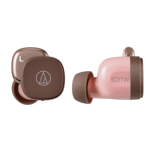 Audio-Technica Wireless Earbuds (Pink/Brown)