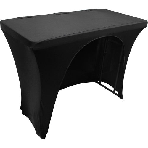 Odyssey Scrim Werks Slip Screen Designer Scrim Cover for 4' Banquet Table (Black)