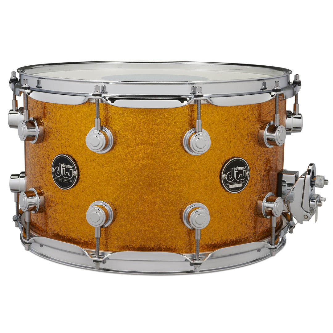 DW Performance Series Snare Drum 8x14 Finish Ply - Gold Sparkle
