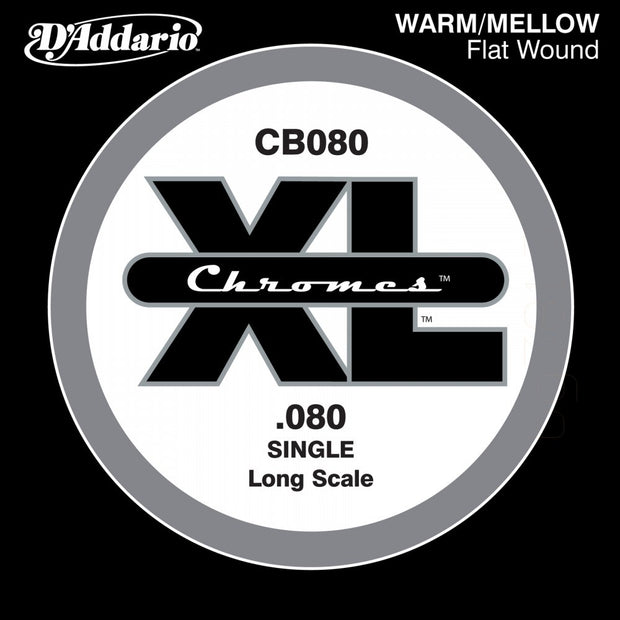 D'Addario CB080 - SINGLE  BASS CHROMES 080 LONG