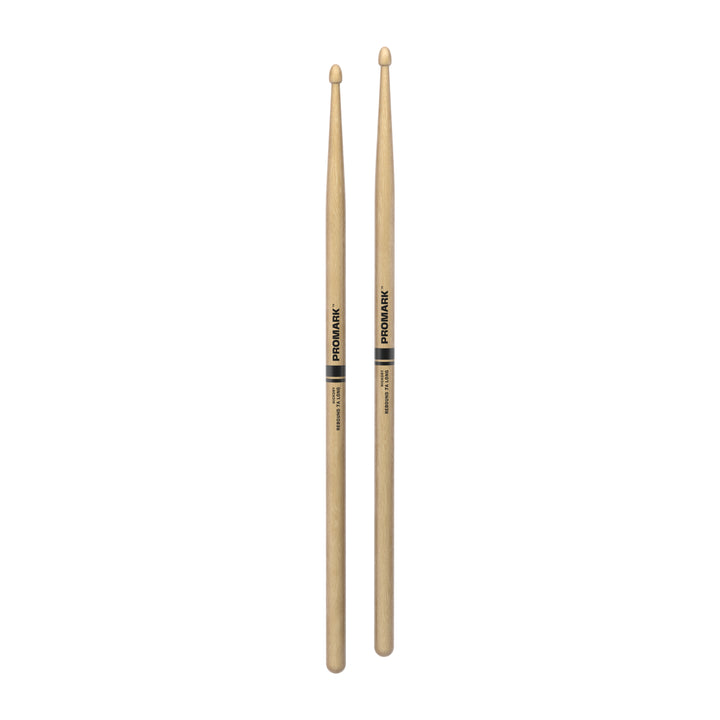 Promark RBH535LAW- Promark Rebound 7A Long Hickory Drumsticks, Acorn Wood Tip