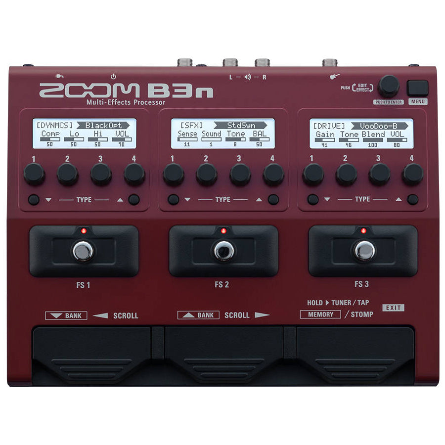 Zoom B3n Intuitive Multi Effects Processor Bass Guitar Pedal