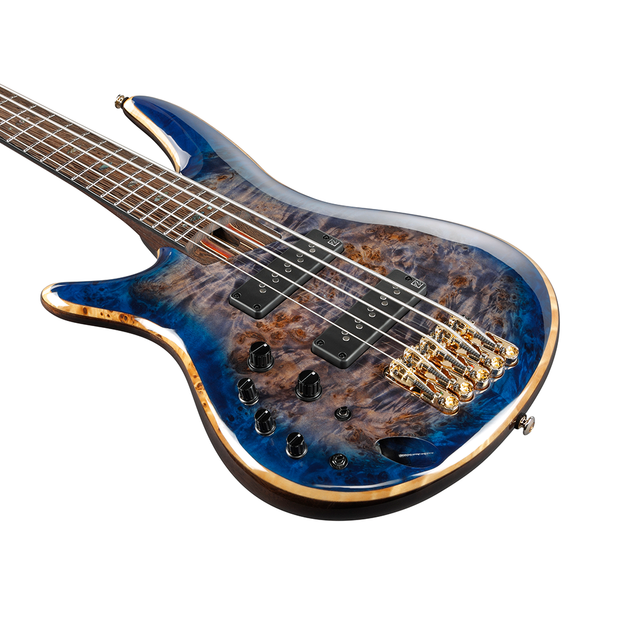 Ibanez SR2605LCBB SR Premium 5-String Electric Bass w/Bag - Cerulean Blue Burst