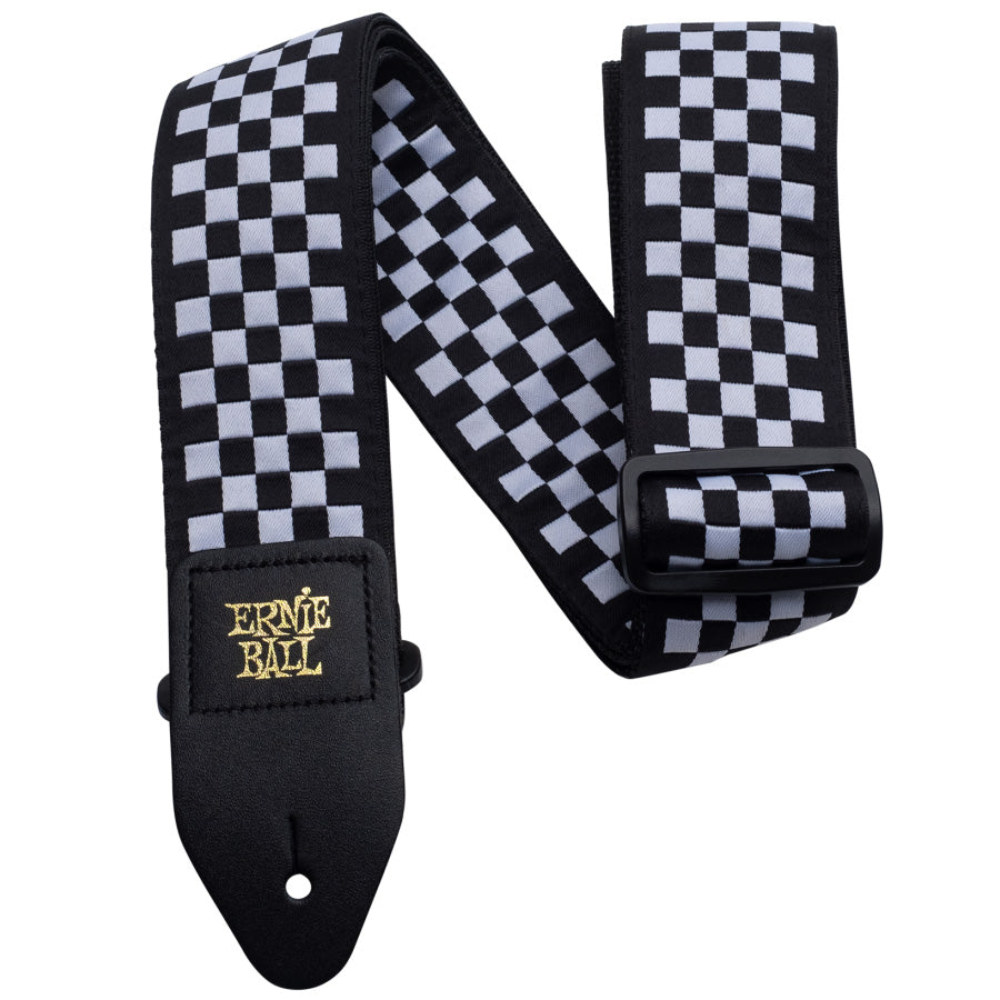 Ernie Ball Polypro 2" Premium Guitar Strap - Black & White Checkered