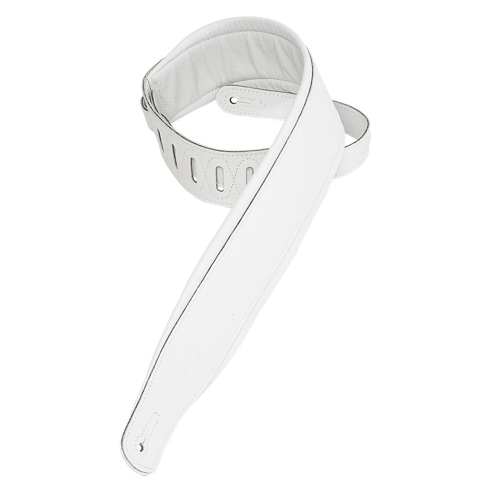 Levy's PM32-WHT Garment Leather Guitar Strap - White