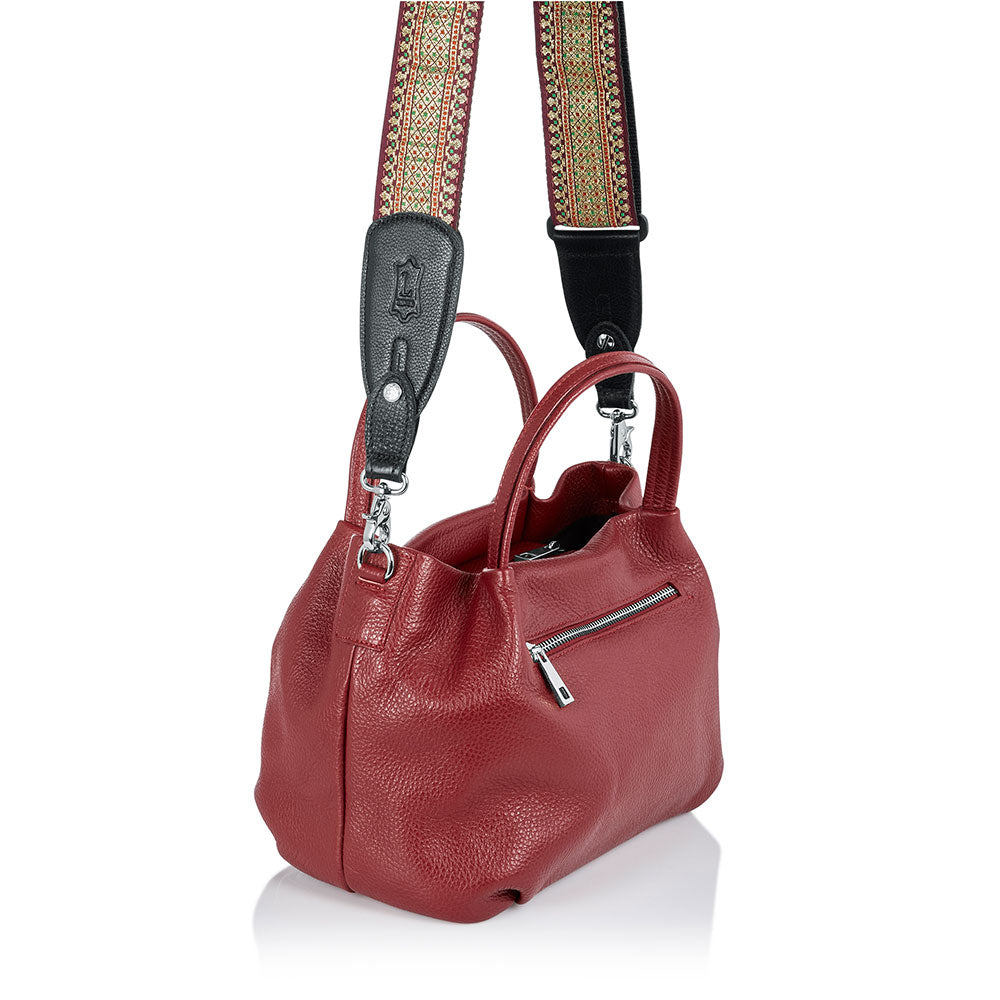 Levy's Handbag Guitar Strap Converters (Pair) - Black Leather / Chrome Hardware