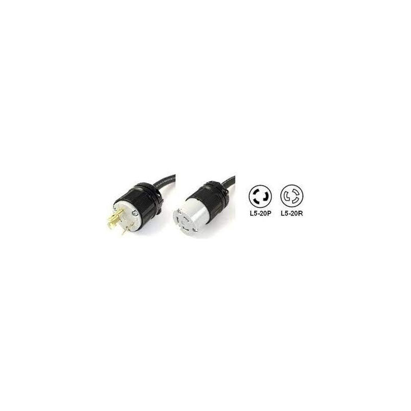 Digiflex LX - LTA-L520U-1203-6 (20A Male Twistlock Adapter to Female U-Ground)