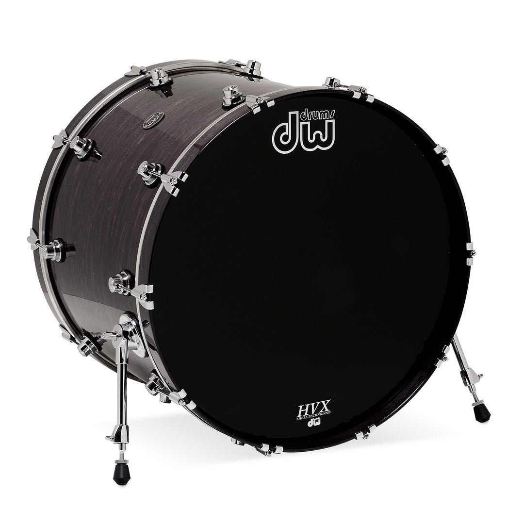 DW Performance Series Bass Drum 18x24 Gloss Lacquer - Ebony Stain