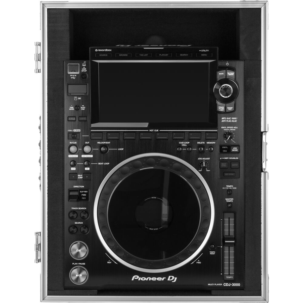 Odyssey FZCDJ3000 Flight Zone Case for Pioneer DJ CDJ-3000 - Silver and Black