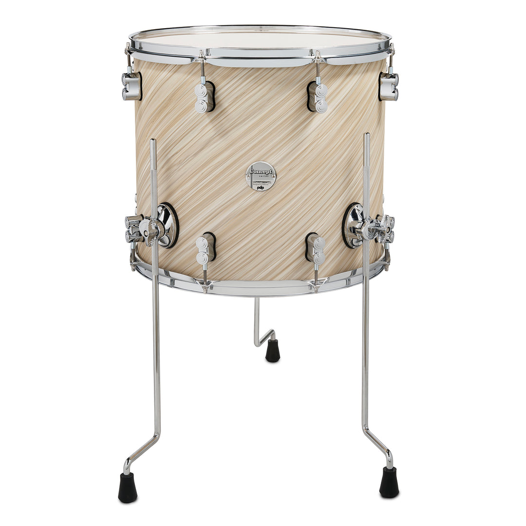 PDP Concept Maple Finish Ply 14x16 Floor Tom w/ Chrome Hardware - Twisted Ivory