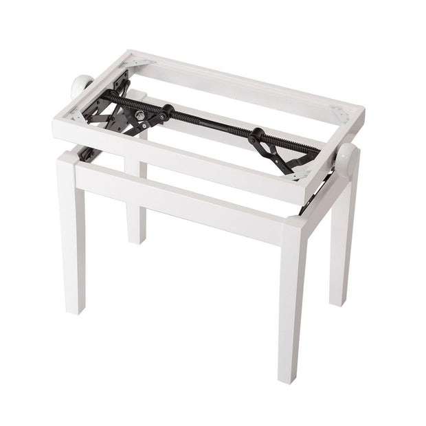 K&M 13711 Piano Bench - Wooden-Frame (White Gloss)