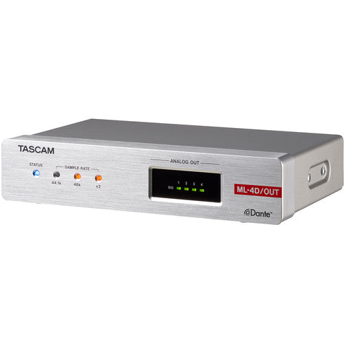 Tascam ML-4D/OUT-E Line Output Dante Converter with Built-In DSP Mixer