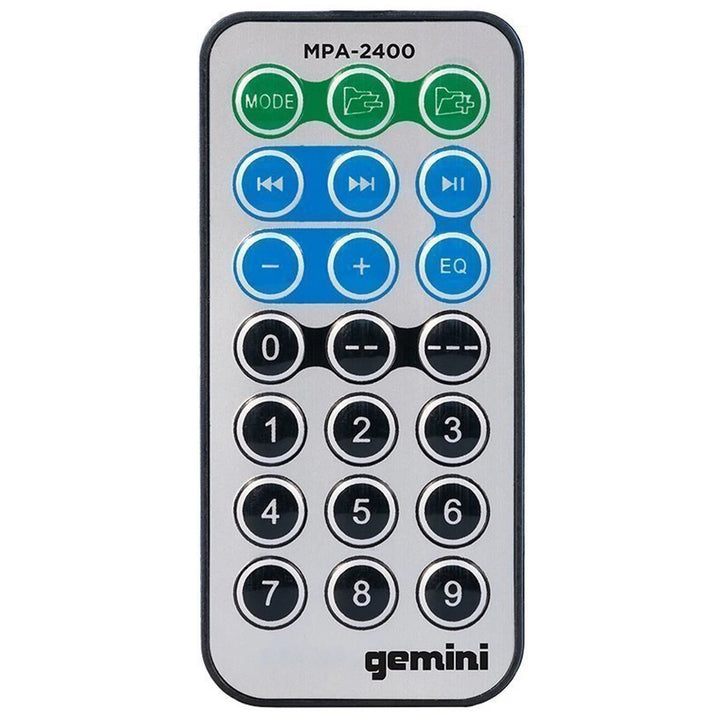 Gemini MPA-2400 Weather-Resistant Battery-Powered Trolley Speaker w/ Bluetooth and LED Light - Blue