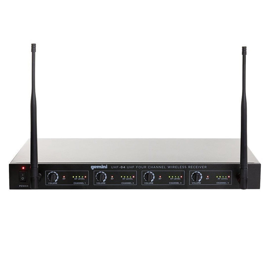 Gemini UHF-04HL Four-Channel UHF Wireless Microphone System - Lavalier / Headset