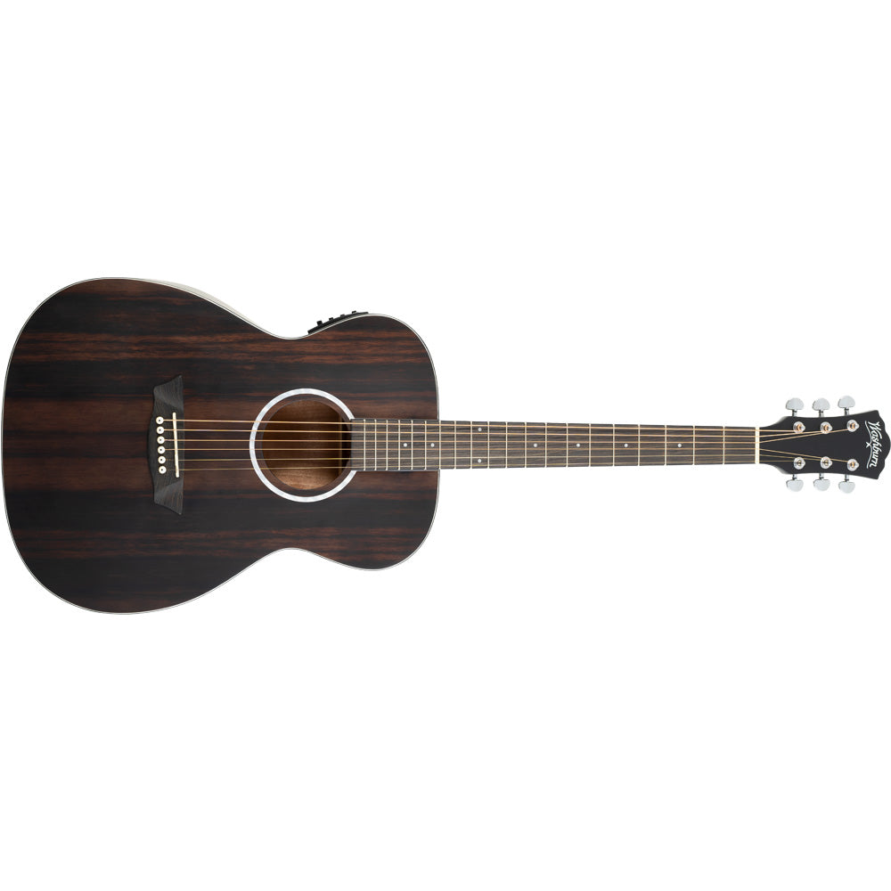 Washburn DFEFE Deep Forest Folk w/Pickup,Striped Ebony Top, Okoume Back & Sides
