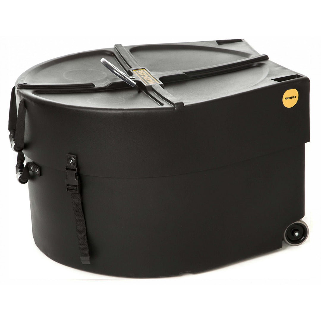 HARDCASE HNMB24 - Marching Drum Case w/ Wheels for Bass Drum - 24"X14"