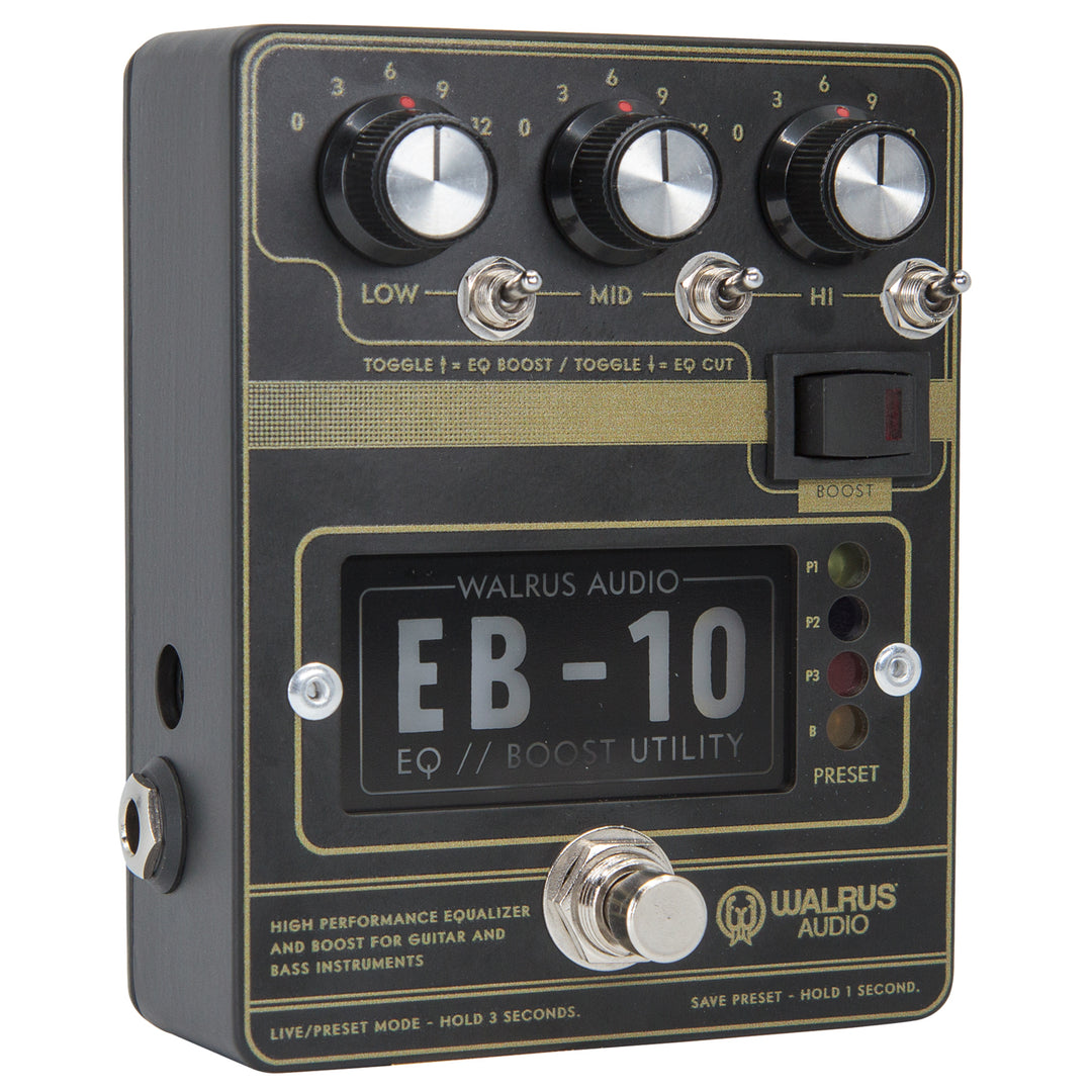 Walrus Audio EB-10 Preamp EQ Boost Guitar Effect Pedal - Black