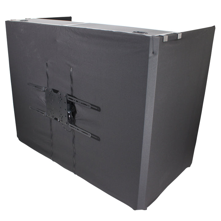 ProX XF-MESA MEDIA Mk2 DJ Facade Table Workstation w/ TV Mount