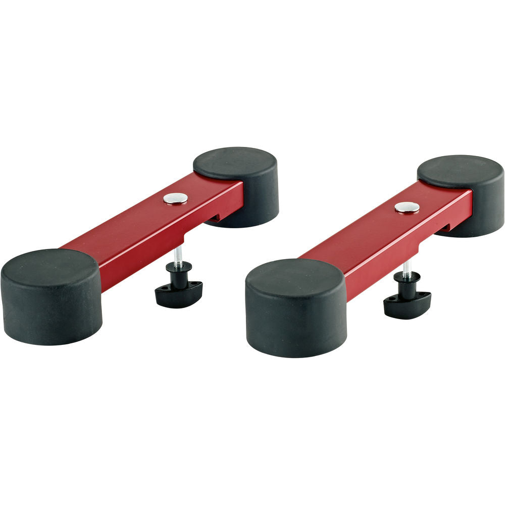 K&M 18827 Stage Piano Support Arms for Omega Stands - Ruby Red