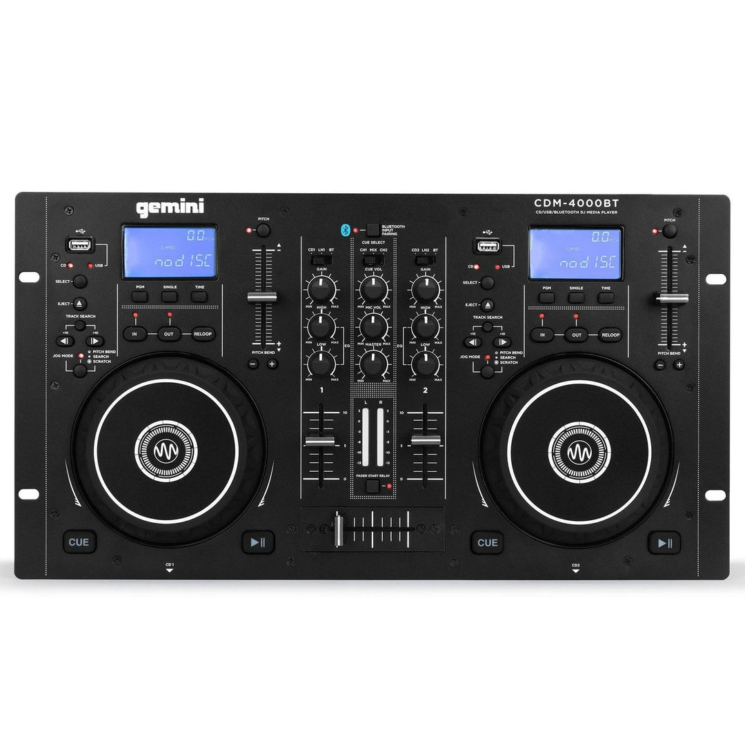 Gemini CDM-4000BT 2-Channel Dual MP3/CD/USD Mixer Console w/ Bluetooth