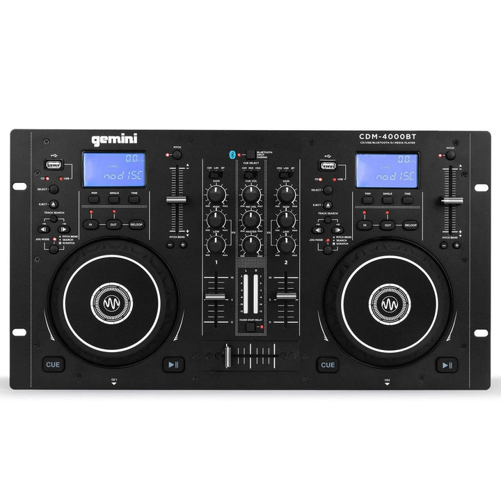 Gemini CDM-4000BT 2-Channel Dual MP3/CD/USD Mixer Console w/ Bluetooth