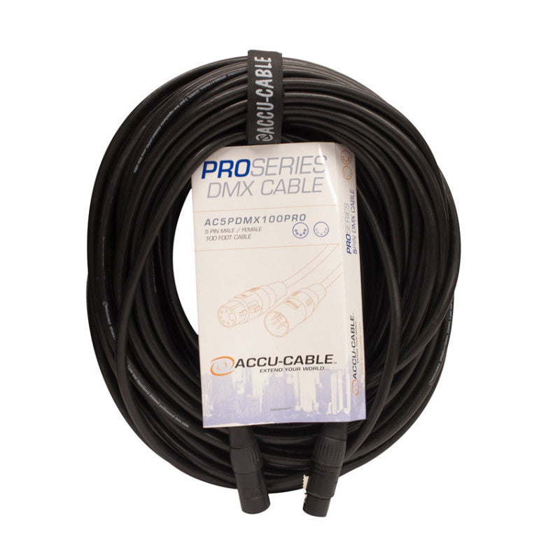 Accu-Cable Professional 3-Pin DMX Cable 100 Feet
