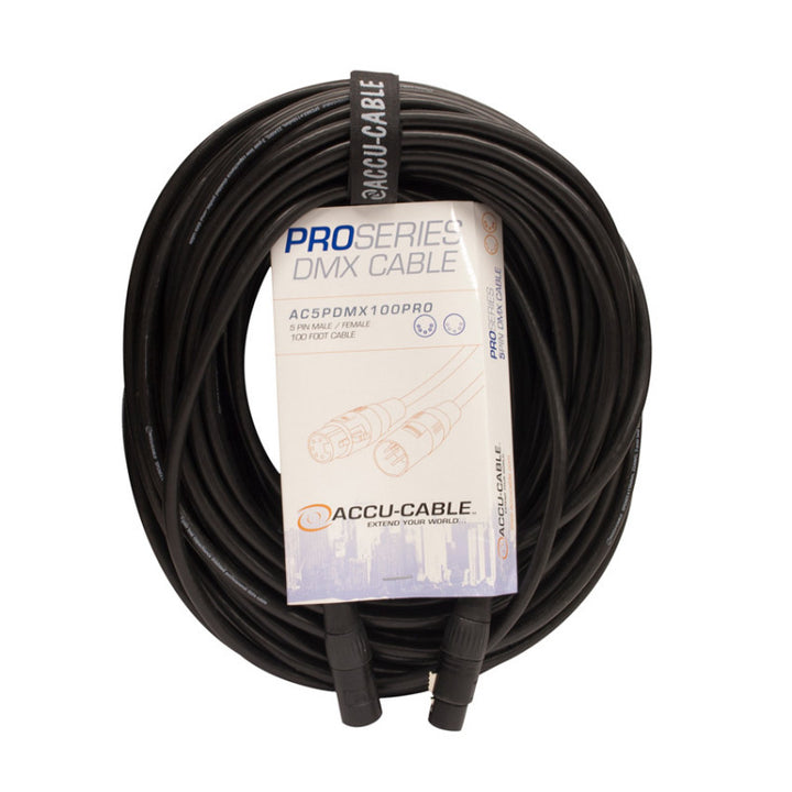 Accu-Cable Professional 3-Pin DMX Cable 100 Feet