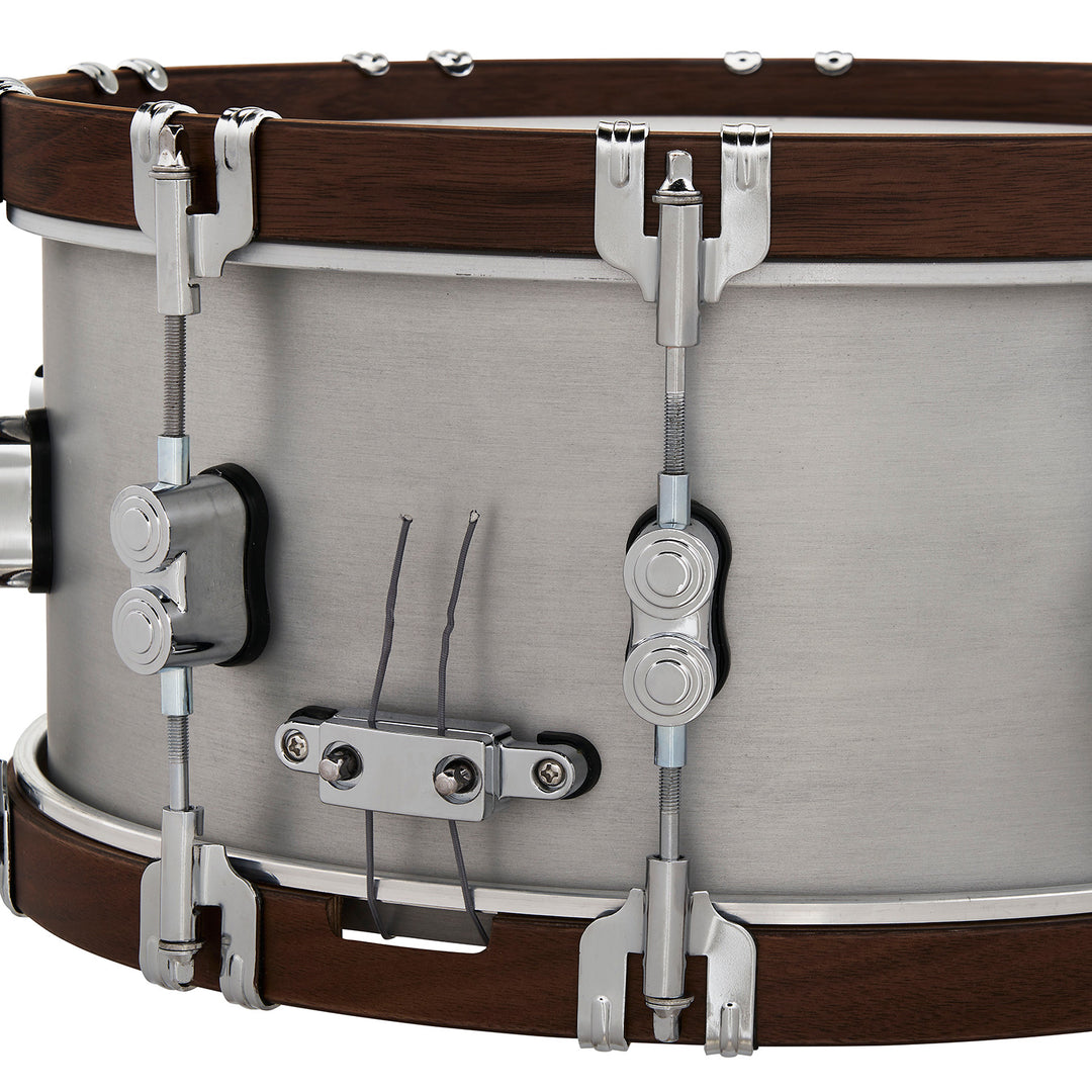 PDP Concept Select 6.5x14 Snare Drum 3mm Seamless Aluminum with Walnut Wood Hoops & Chrome Hardware