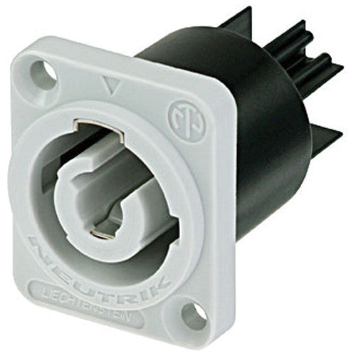 Neutrik NAC3MPB-1 - 3 Pole Chassis AC Connector for Power Out System -Grey