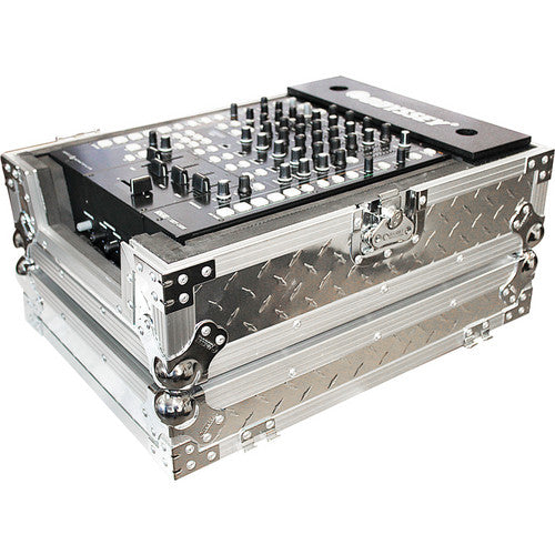 Odyssey FZ12MIXDIA Silver Diamond Plated 12'' Wide DJ Mixer Flight Zone Case (Silver)