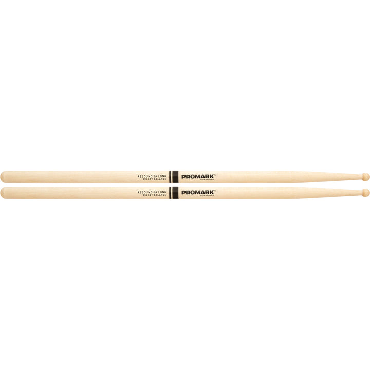 Promark RBM565LRW -Promark Rebound 5A LONG (.565" ) Maple Drum Sticks With Round Wood Tips