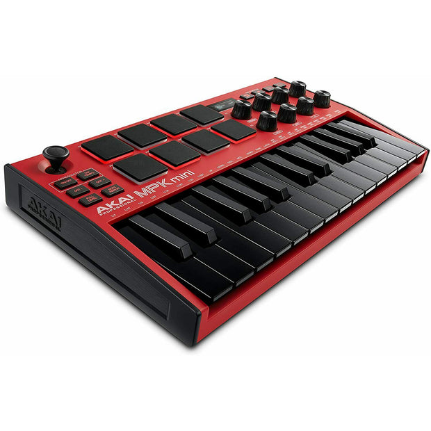 Akai MPK Mini Mk3 Portable USB MIDI Keyboard Controller - Red 