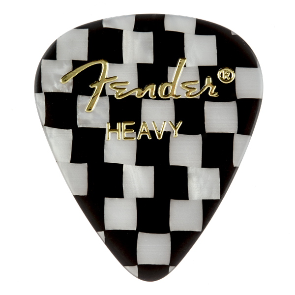 Fender 351 Shape Graphic Picks (12 per pack) - Checker