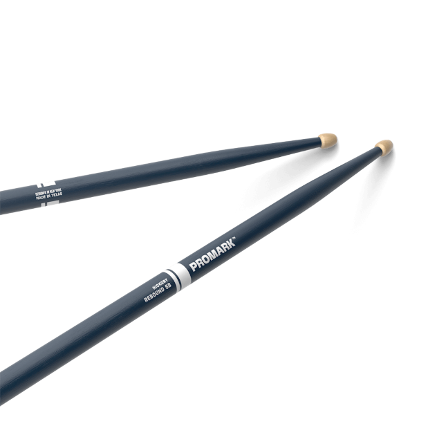 Promark TX5BW-Promark Classic 5B Hickory Wood Tip Drumsticks ( Blue )