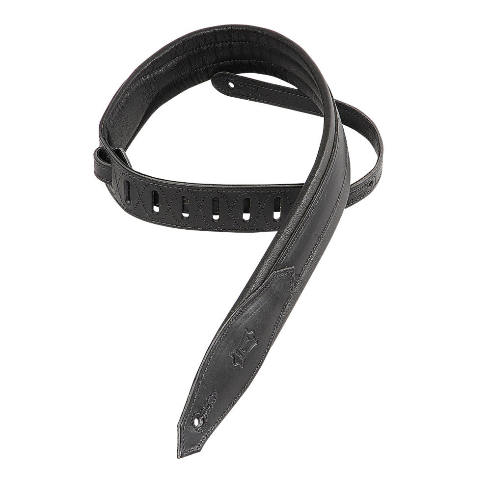Levy's MSS80-BLK Veg-tan Leather Guitar Straps
