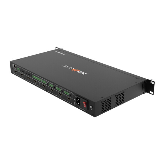 BZBGEAR 4X4 4K 18Gbps UHD HDMI Video Wall Processor & Seamless Matrix Switcher with Scaler/IR/Audio/IP and RS-232