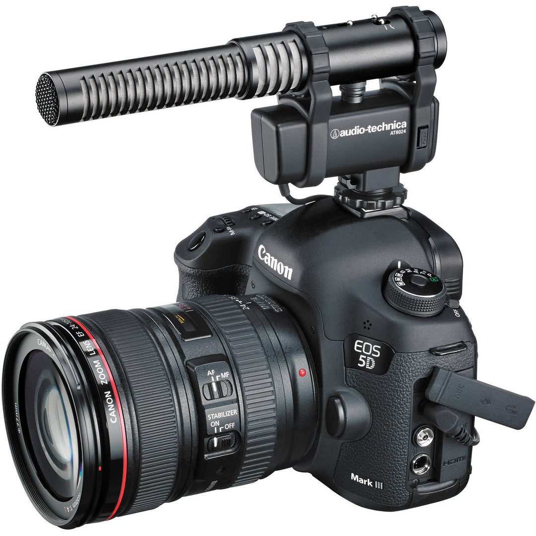 Audio-Technica AT8024 Selectable Mono or Mid-Side Stereo Microphone w/ Camera Shoe Mount