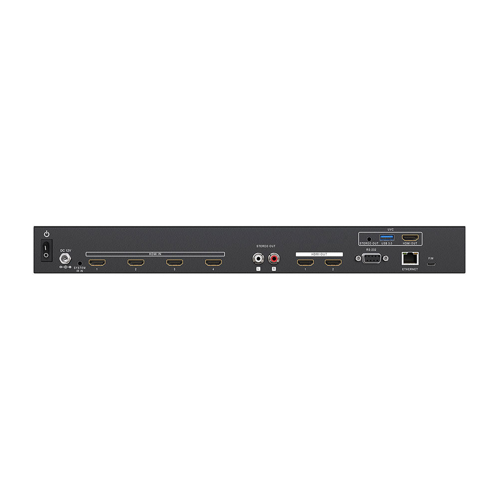 BZBGEAR - 4K/UHD 4X2 Seamless Multiviewer/Presentation Switcher/Scaler with USB Capture Card