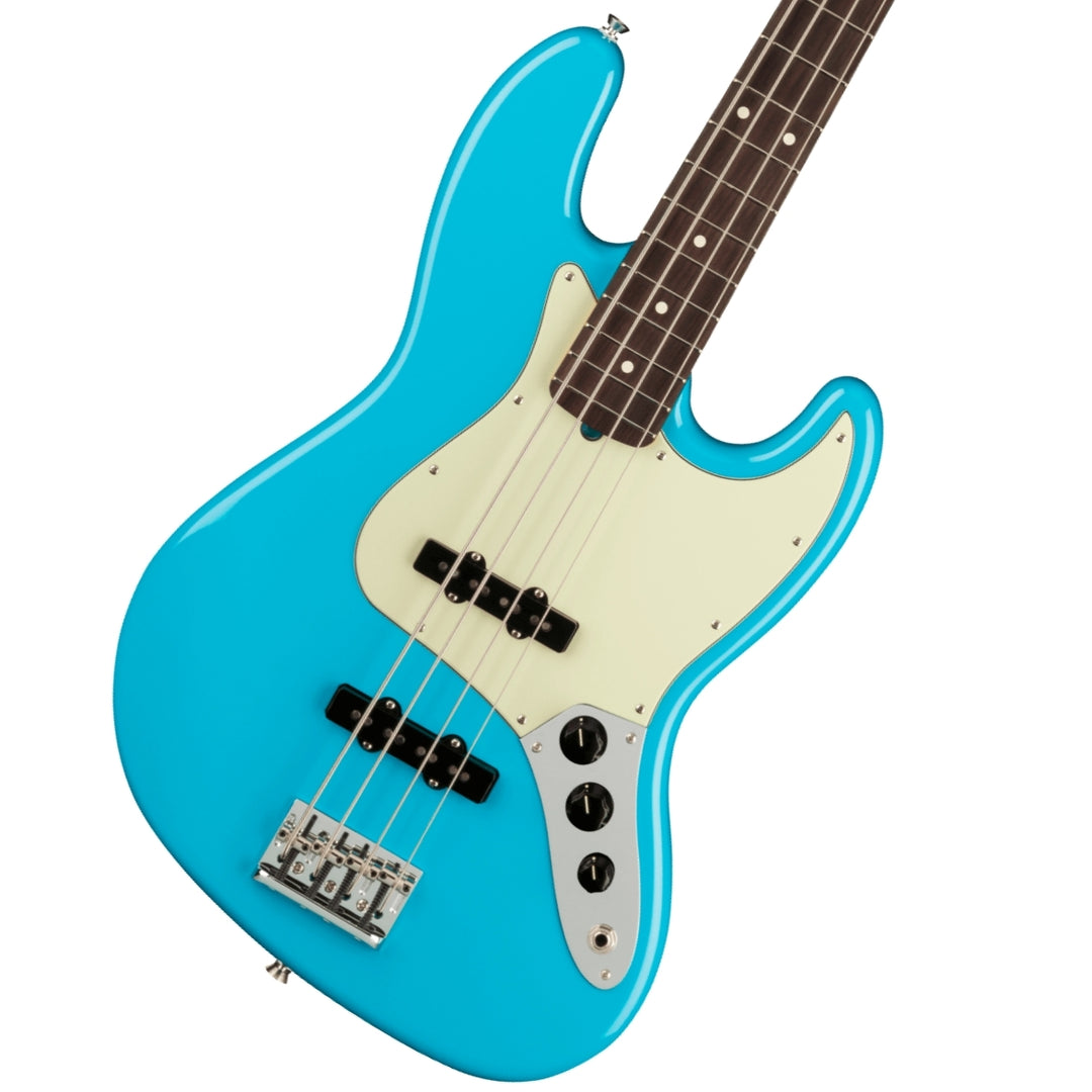 Fender American Professional II Jazz Bass (Miami Blue) Electric Bass Guitar